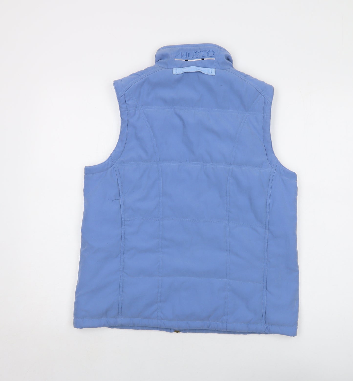 MUSTO Womens Blue Gilet Waistcoat Size 12 Zip
