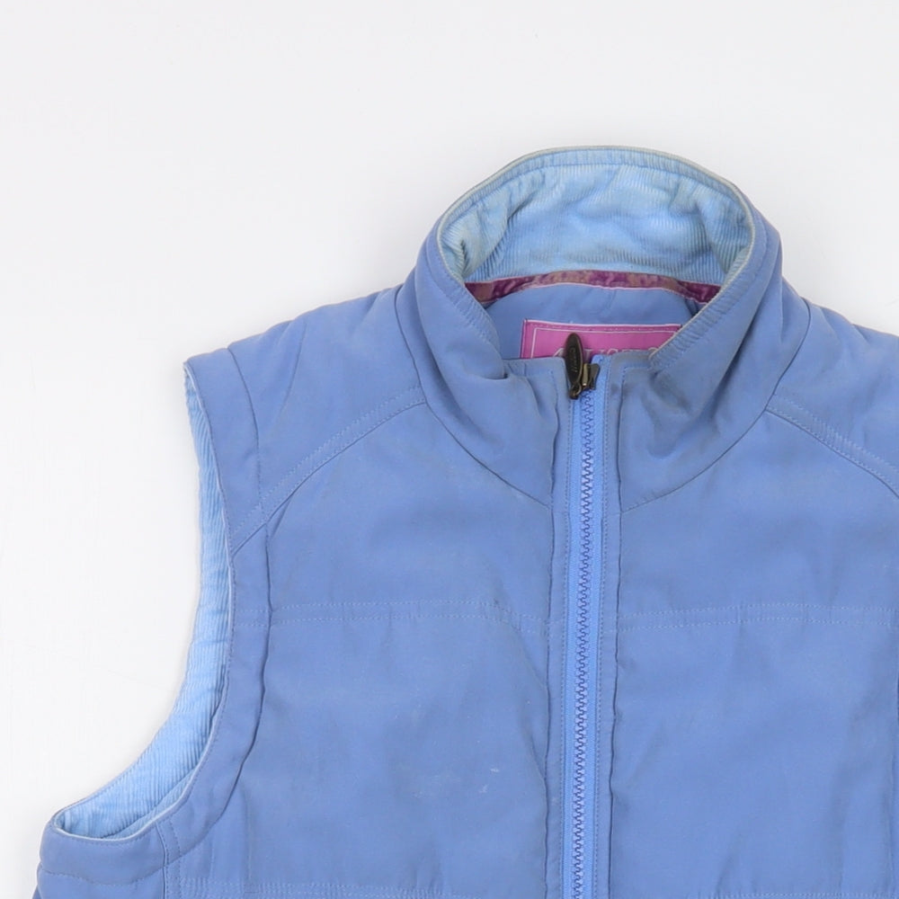 MUSTO Womens Blue Gilet Waistcoat Size 12 Zip