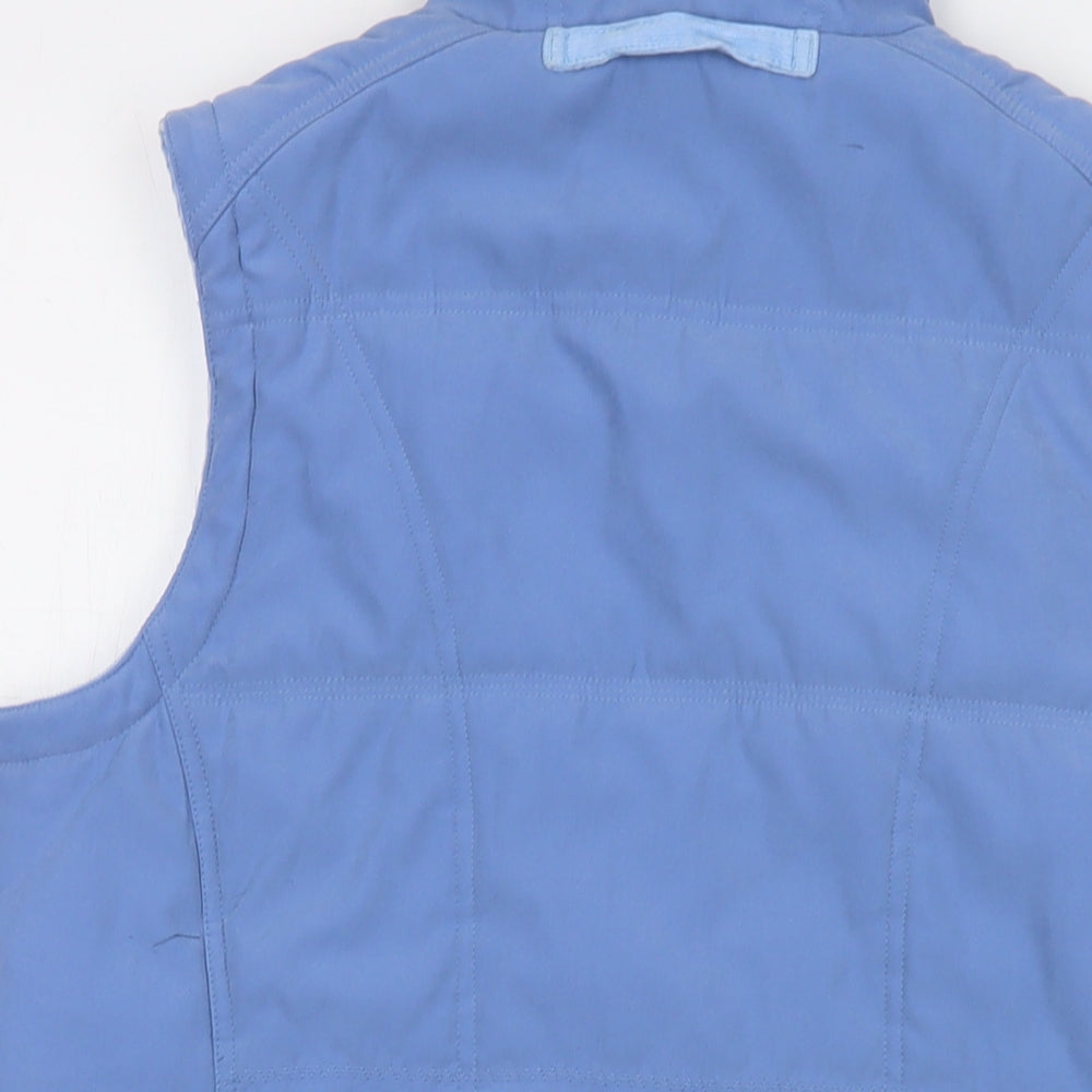 MUSTO Womens Blue Gilet Waistcoat Size 12 Zip