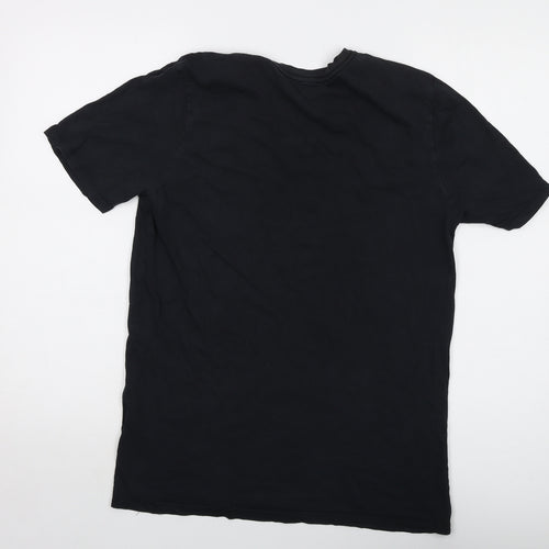 Nike Mens Black Cotton T-Shirt Size M Crew Neck