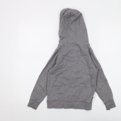 Little Luke Boys Grey Cotton Full Zip Hoodie Size 6-7 Years Zip