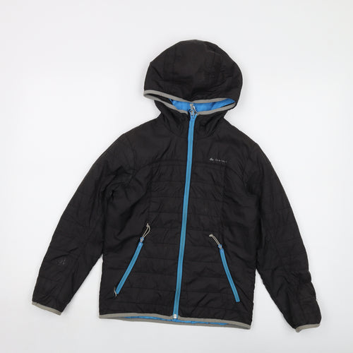 Quechua Boys Black Puffer Jacket Jacket Size 10 Years Zip