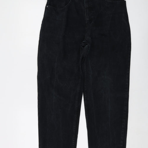 Stealth Womens Blue Cotton Mom Jeans Size 34 in L27 in Regular Button