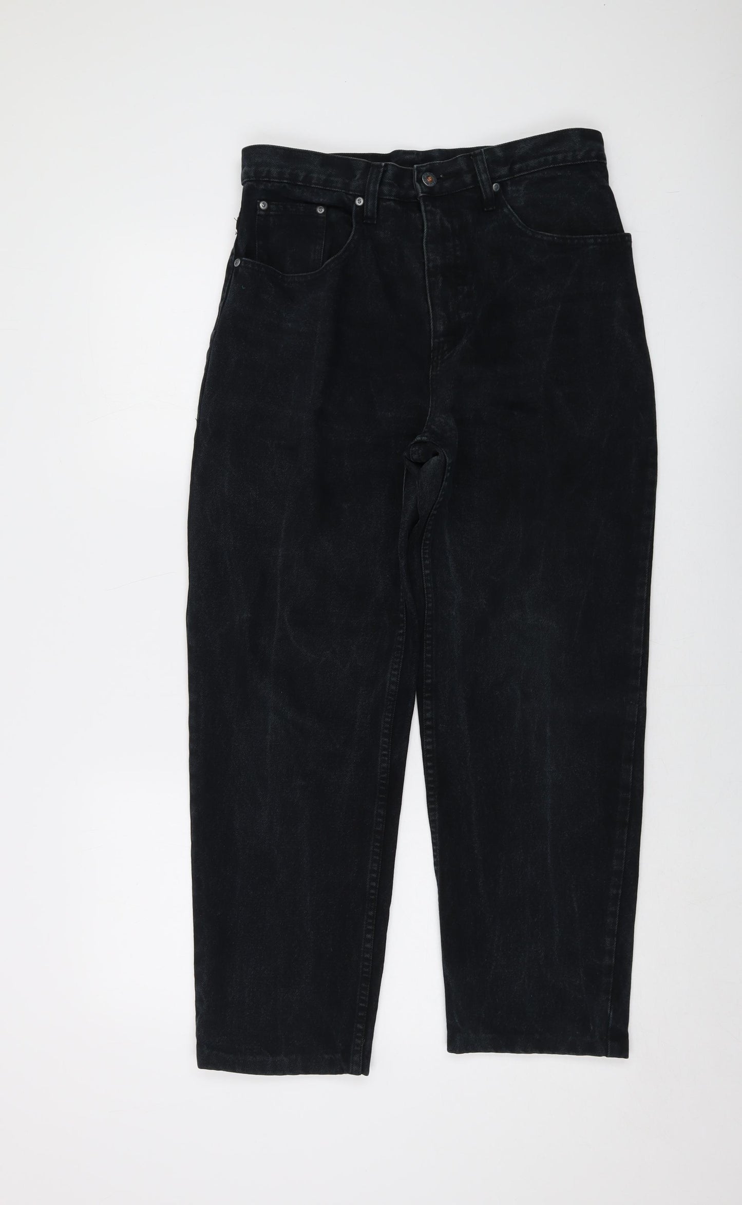 Stealth Womens Blue Cotton Mom Jeans Size 34 in L27 in Regular Button