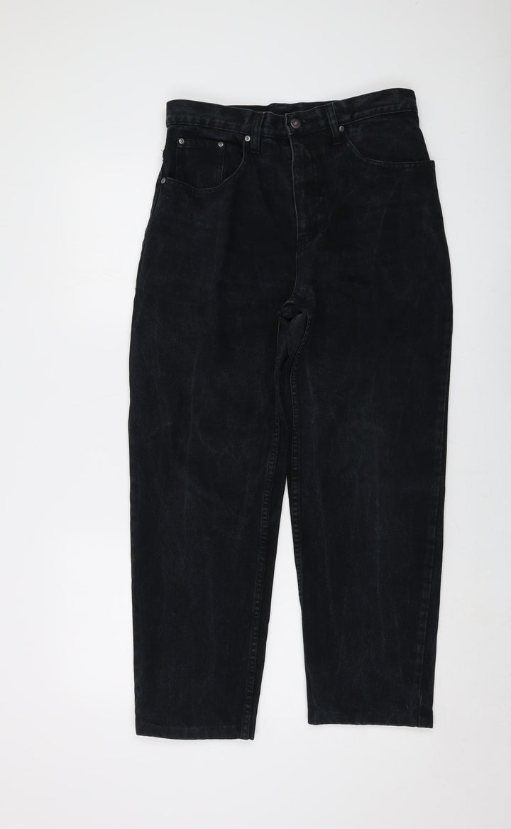 Stealth Womens Blue Cotton Mom Jeans Size 34 in L27 in Regular Button