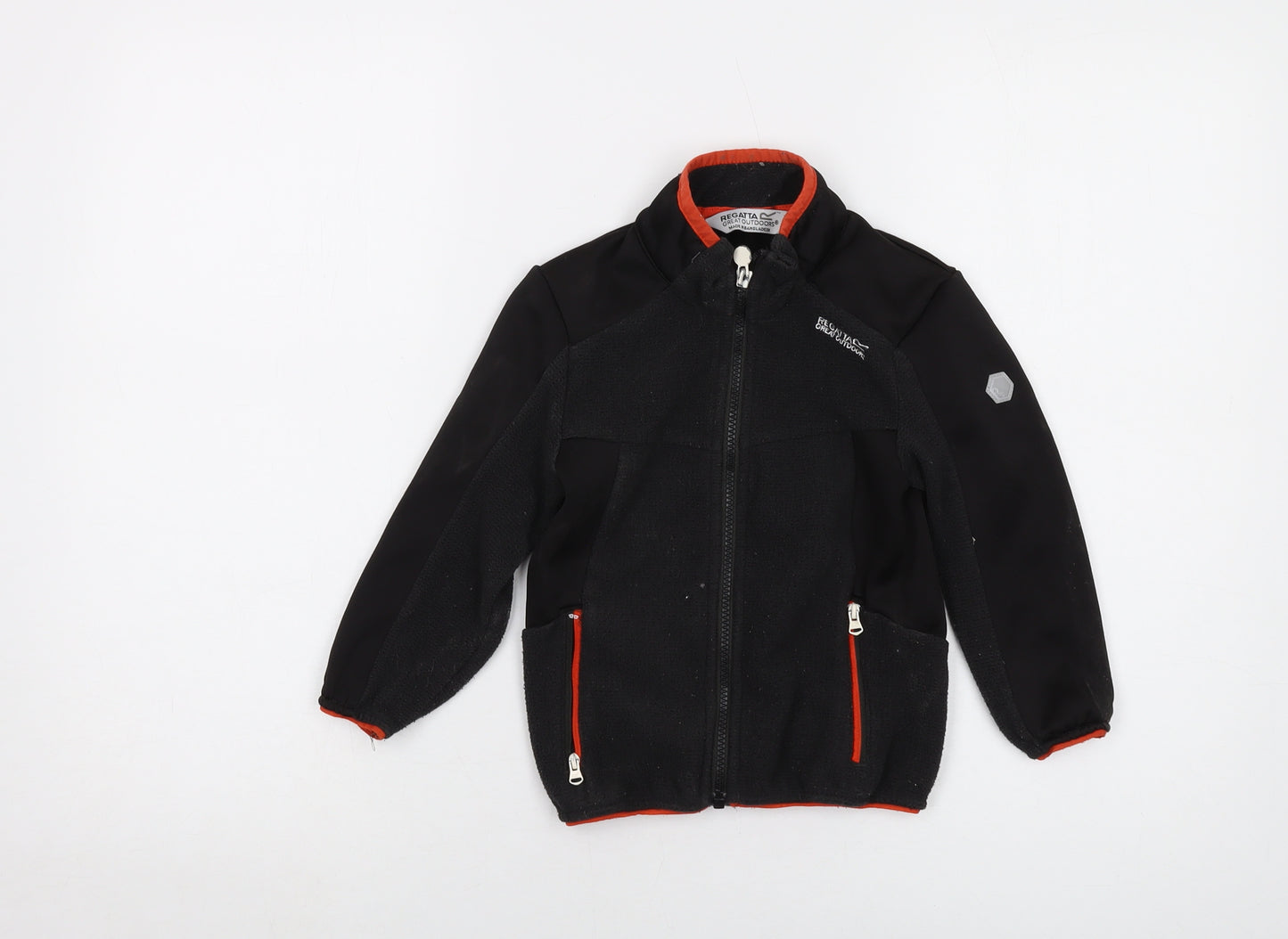 Regatta Boys Black Jacket Size 3-4 Years Zip