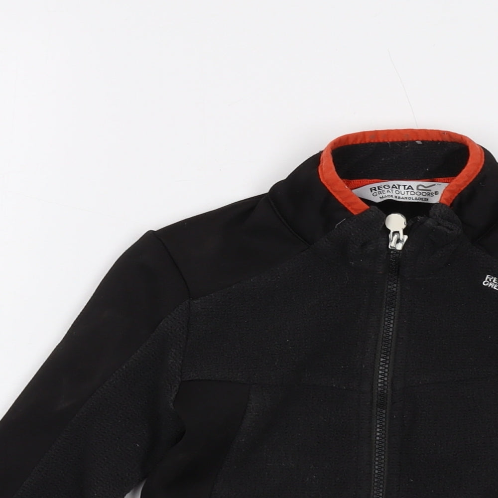 Regatta Boys Black Jacket Size 3-4 Years Zip