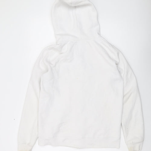 Hollister Mens White Cotton Full Zip Hoodie Size M