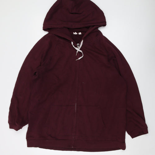 Gap Womens Red Cotton Full Zip Hoodie Size XL Zip