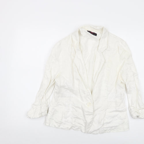 New Look Womens Ivory Jacket Size 12 Button