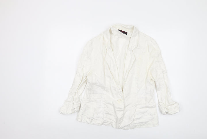 New Look Womens Ivory Jacket Size 12 Button