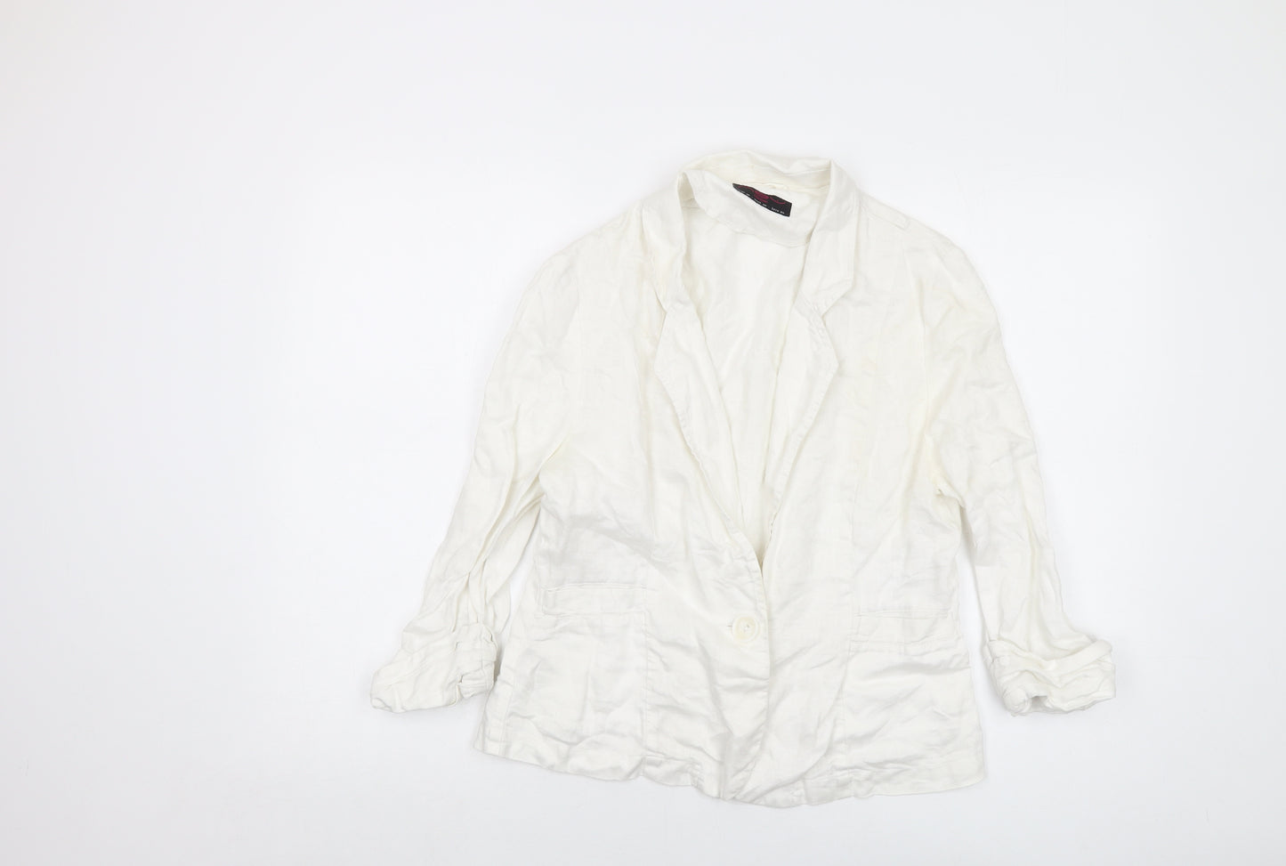 New Look Womens Ivory Jacket Size 12 Button