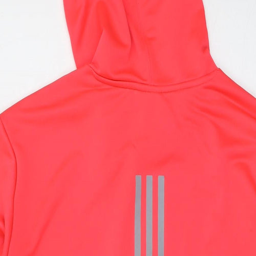 adidas Mens Pink Polyester Pullover Hoodie Size XL