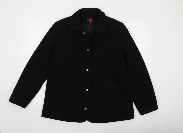 Gallery Womens Black Jacket Size L Snap