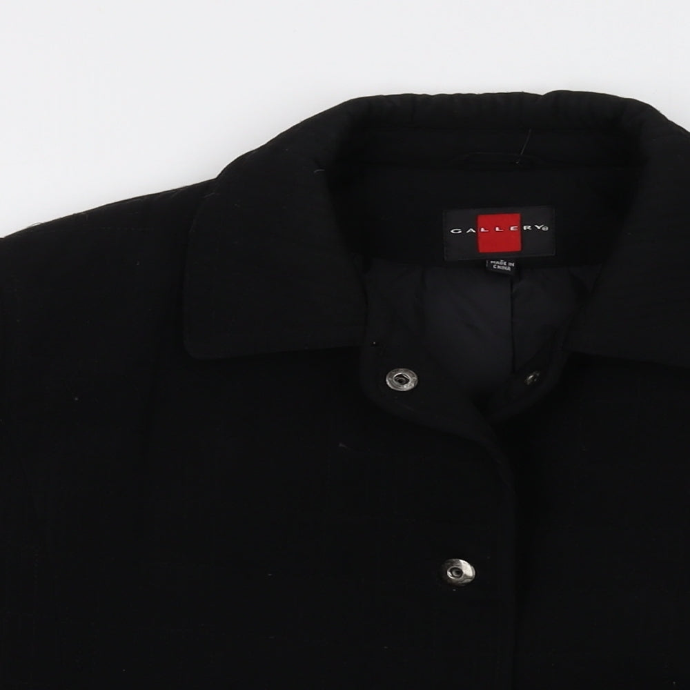 Gallery Womens Black Jacket Size L Snap