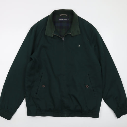 Farah Mens Green Jacket Size L Zip