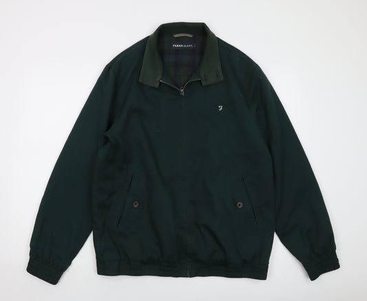 Farah Mens Green Jacket Size L Zip