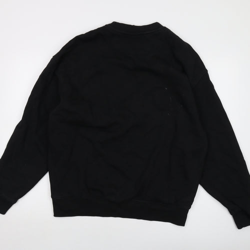 H&M Mens Black Cotton Pullover Sweatshirt Size L