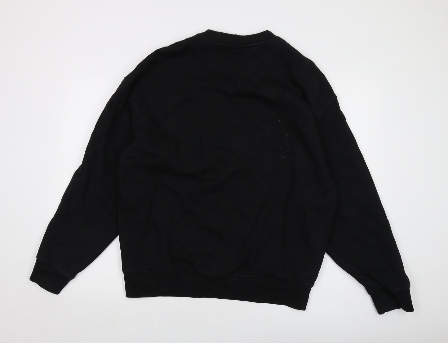 H&M Mens Black Cotton Pullover Sweatshirt Size L