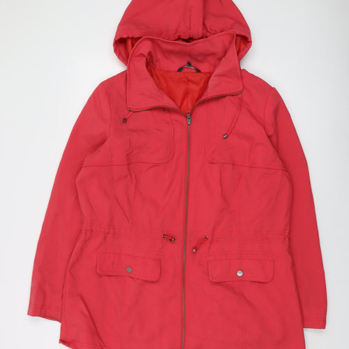 Marks and Spencer Womens Pink Parka Jacket Size 10 Zip