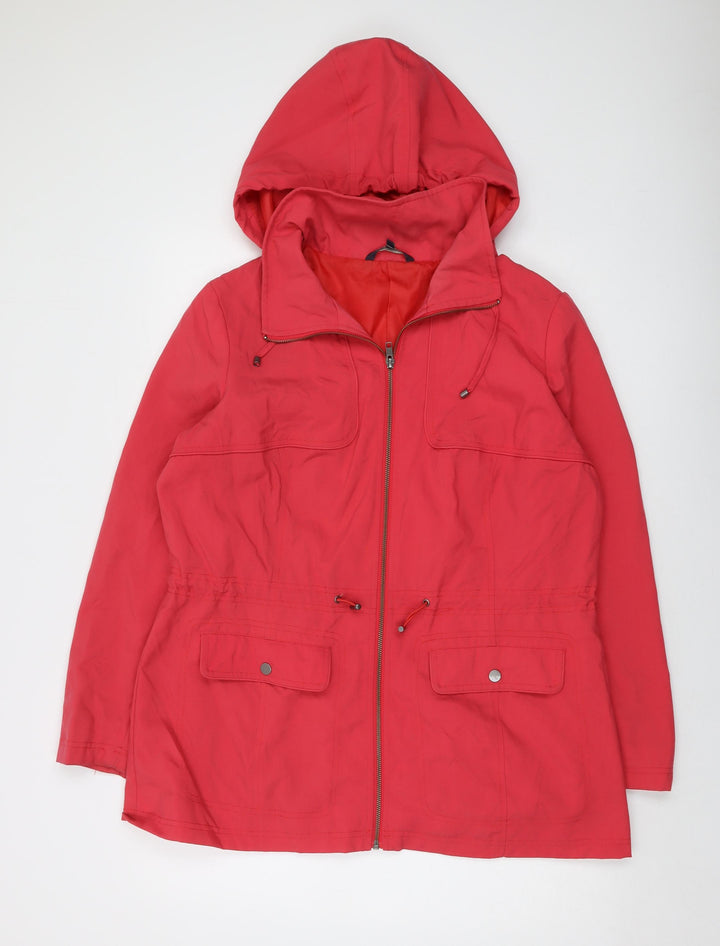 Marks and Spencer Womens Pink Parka Jacket Size 10 Zip