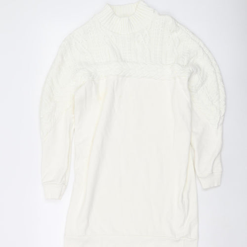 River Island Womens Ivory Cotton Pullover Sweatshirt Size XS Pullover
