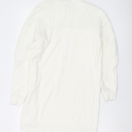 River Island Womens Ivory Cotton Pullover Sweatshirt Size XS Pullover