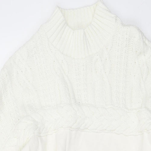 River Island Womens Ivory Cotton Pullover Sweatshirt Size XS Pullover
