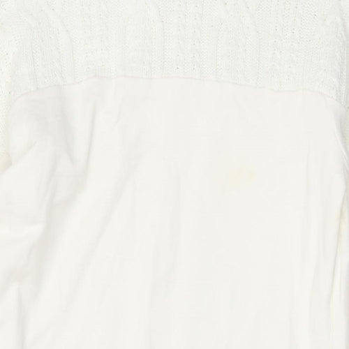 River Island Womens Ivory Cotton Pullover Sweatshirt Size XS Pullover