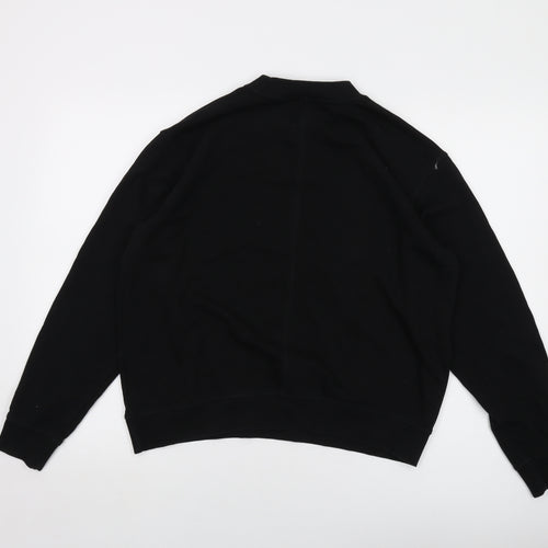 H&M Womens Black Cotton Pullover Sweatshirt Size M Pullover