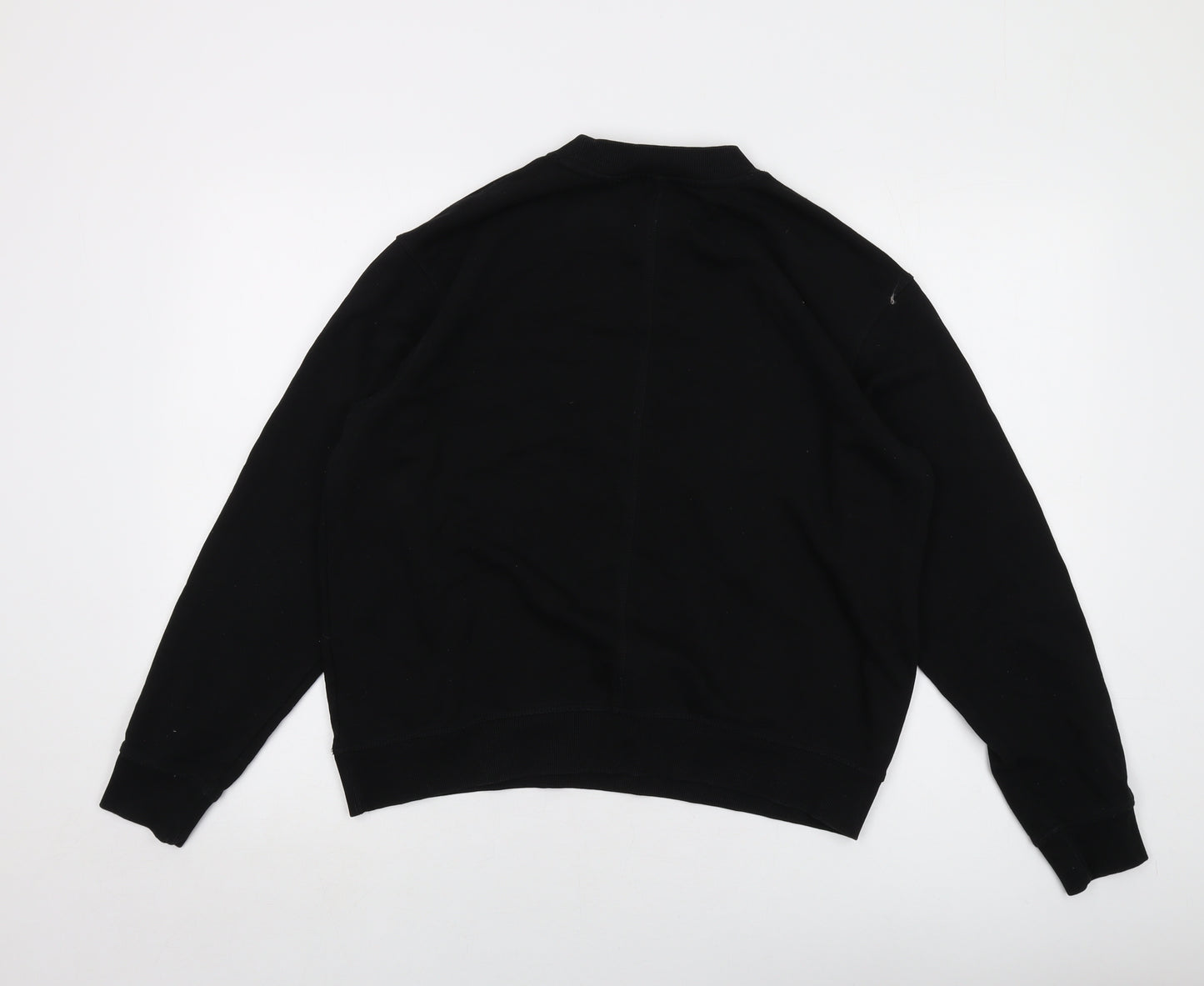 H&M Womens Black Cotton Pullover Sweatshirt Size M Pullover