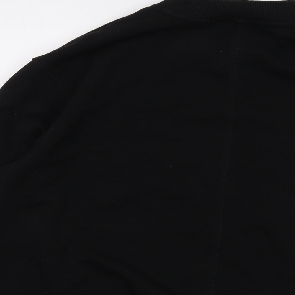 H&M Womens Black Cotton Pullover Sweatshirt Size M Pullover