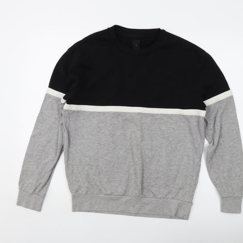 New Look Mens Grey Cotton Pullover Sweatshirt Size S