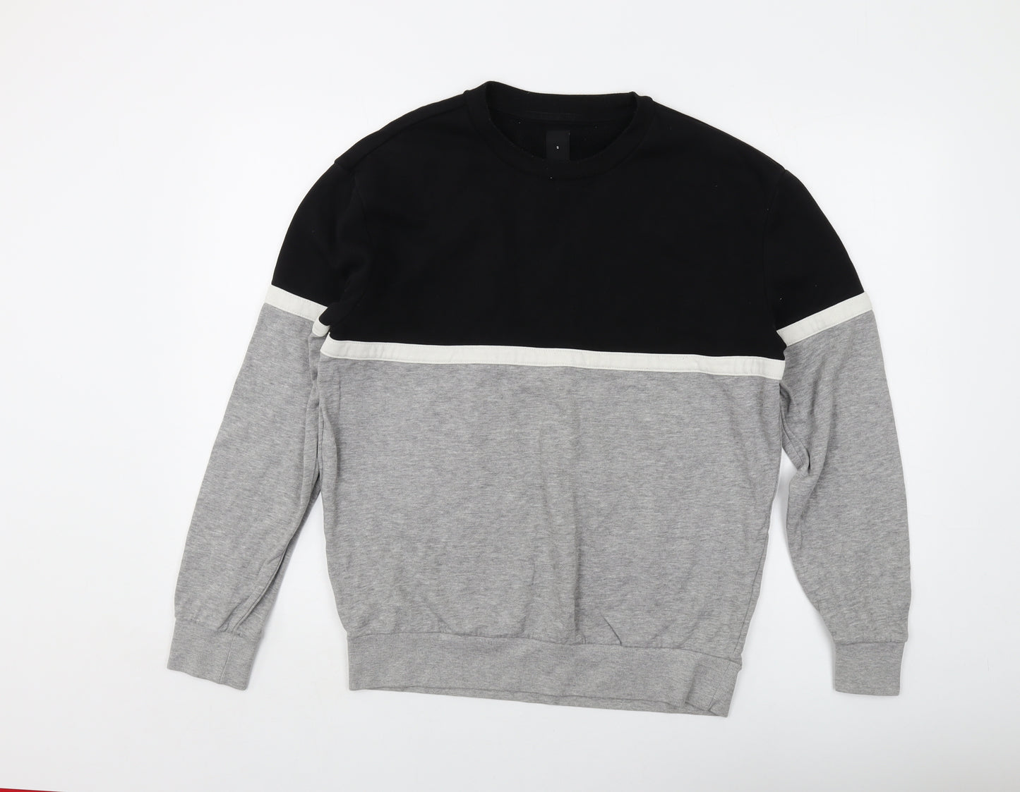 New Look Mens Grey Cotton Pullover Sweatshirt Size S