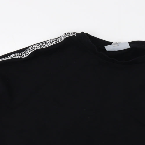 LIVE Womens Black Cotton Pullover Sweatshirt Size 12 Pullover