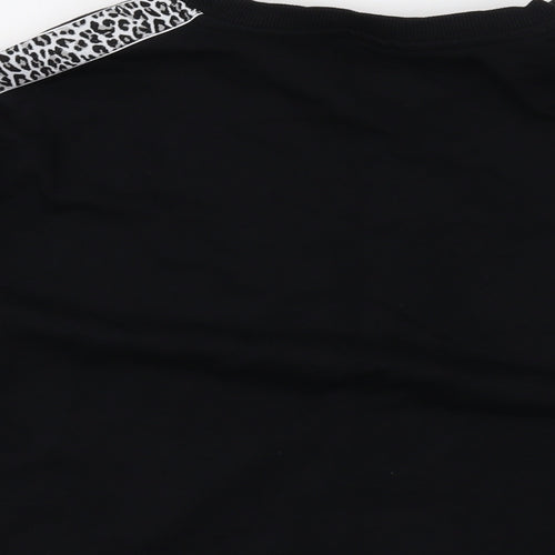 LIVE Womens Black Cotton Pullover Sweatshirt Size 12 Pullover