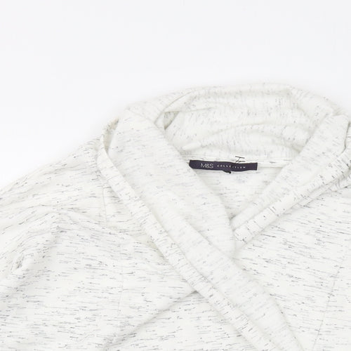 Marks and Spencer Womens Ivory Polyester Pullover Sweatshirt Size 14 Pullover