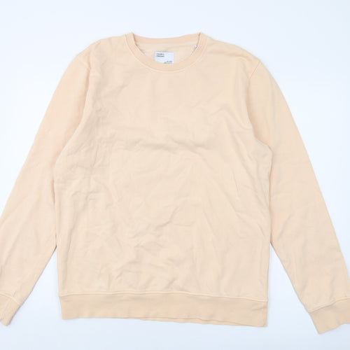 Colorful Standard Mens Pink Cotton Pullover Sweatshirt Size L