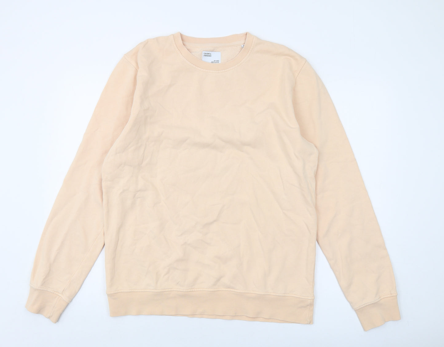 Colorful Standard Mens Pink Cotton Pullover Sweatshirt Size L