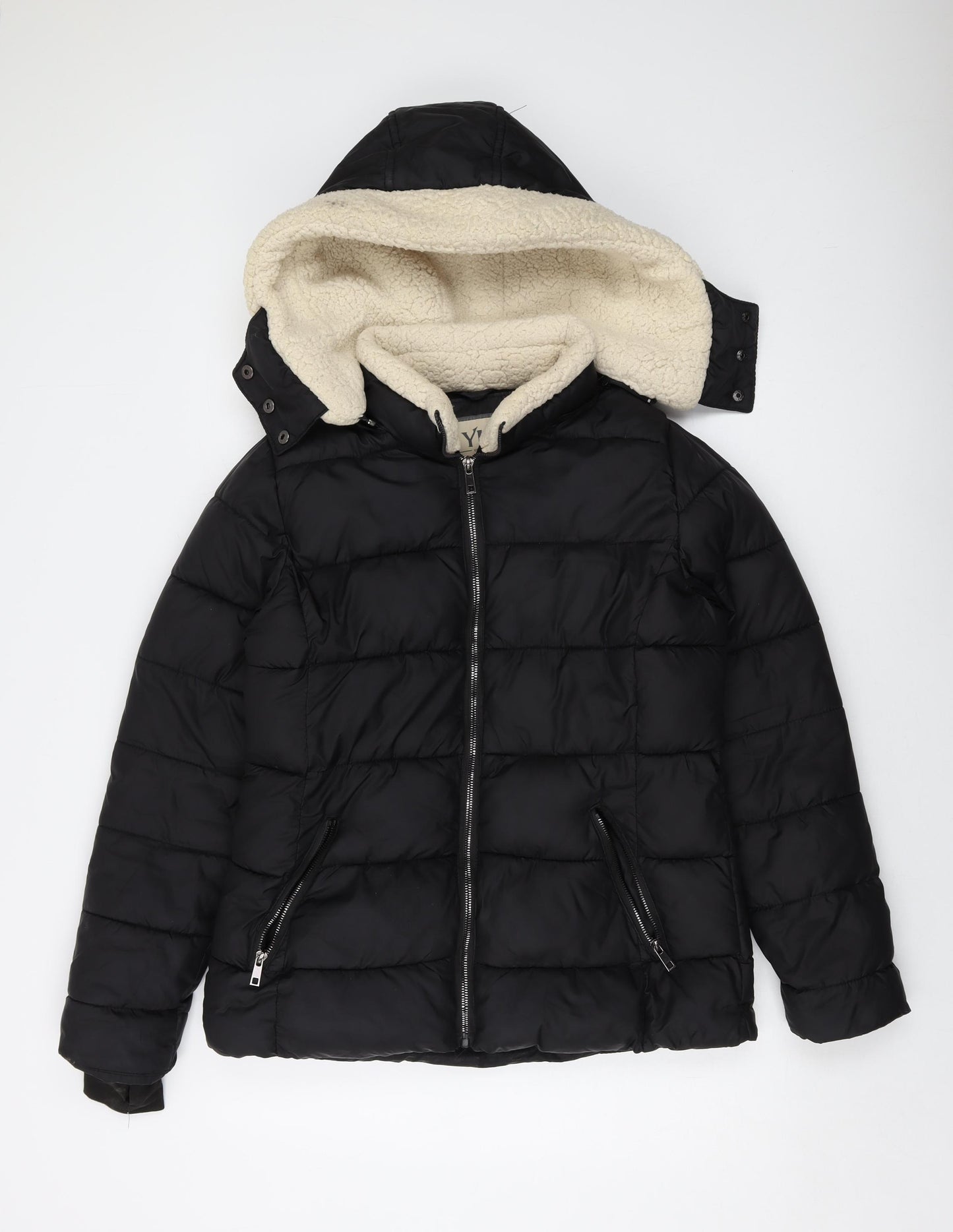 YMI Womens Black Jacket Size L Zip