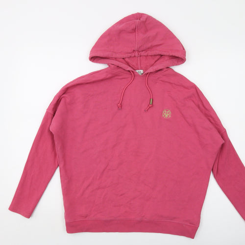 River Island Womens Pink Cotton Pullover Hoodie Size S Pullover