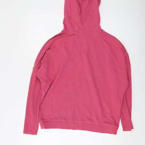 River Island Womens Pink Cotton Pullover Hoodie Size S Pullover