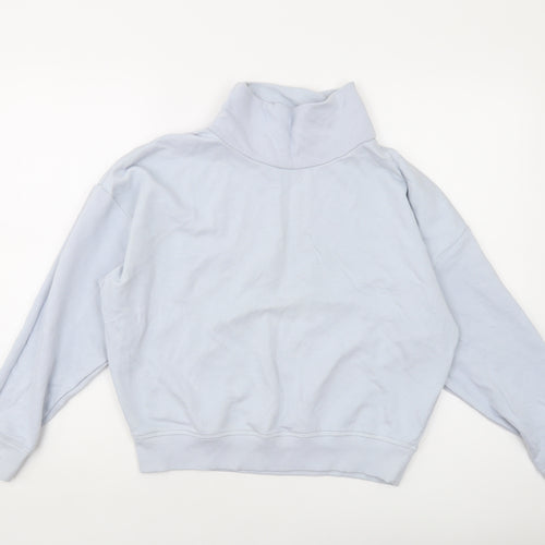 Lidex Womens Blue Cotton Pullover Sweatshirt Size M Pullover