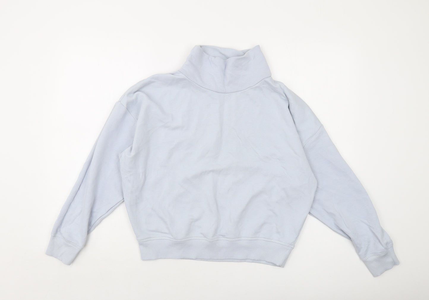 Lidex Womens Blue Cotton Pullover Sweatshirt Size M Pullover