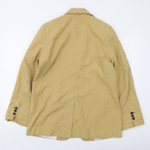 Topshop Womens Beige Jacket Size 12 Button