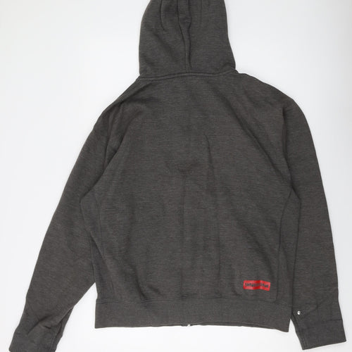 Sneaker Freak Mens Grey Cotton Full Zip Hoodie Size XL