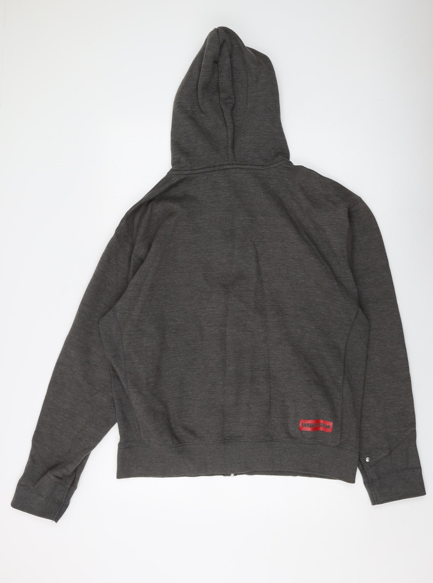 Sneaker Freak Mens Grey Cotton Full Zip Hoodie Size XL