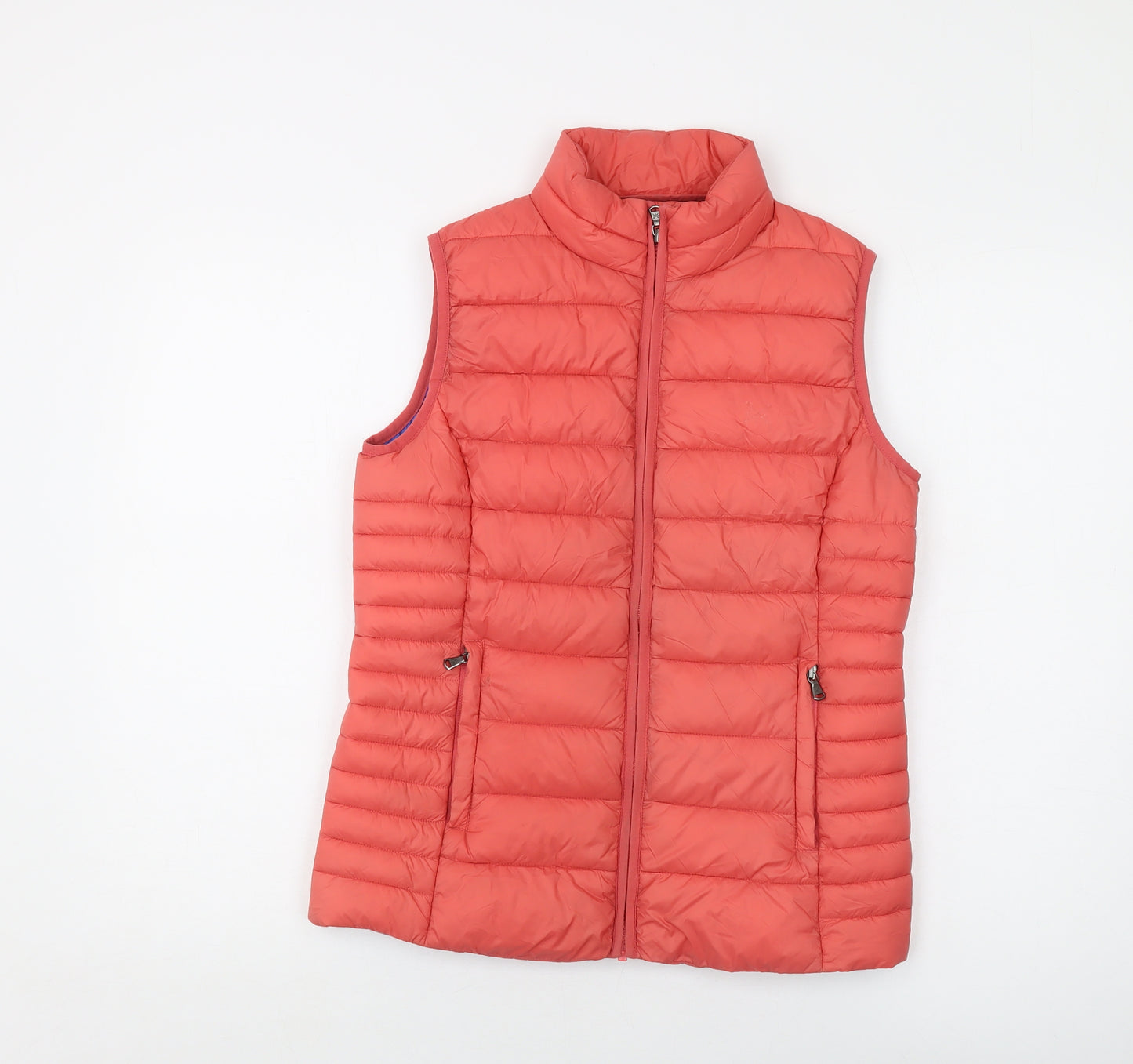Crew Clothing Womens Orange Gilet Waistcoat Size 10 Zip