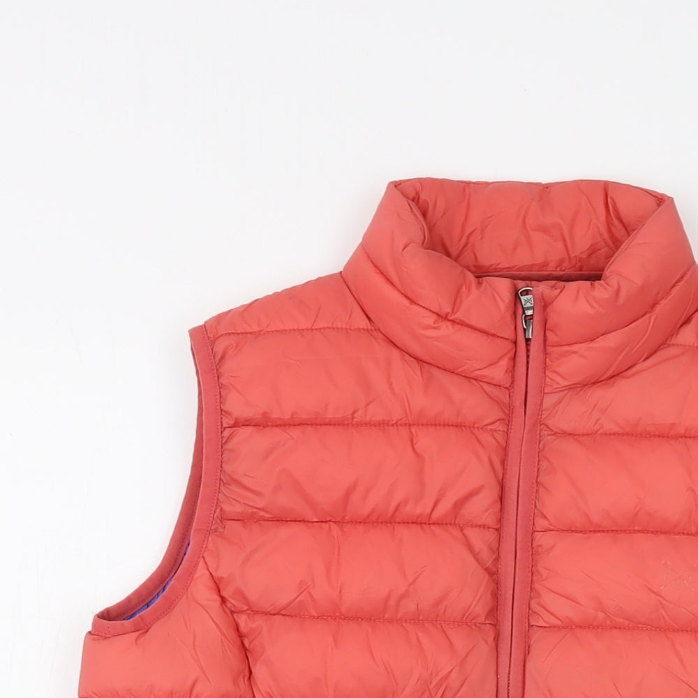 Crew Clothing Womens Orange Gilet Waistcoat Size 10 Zip