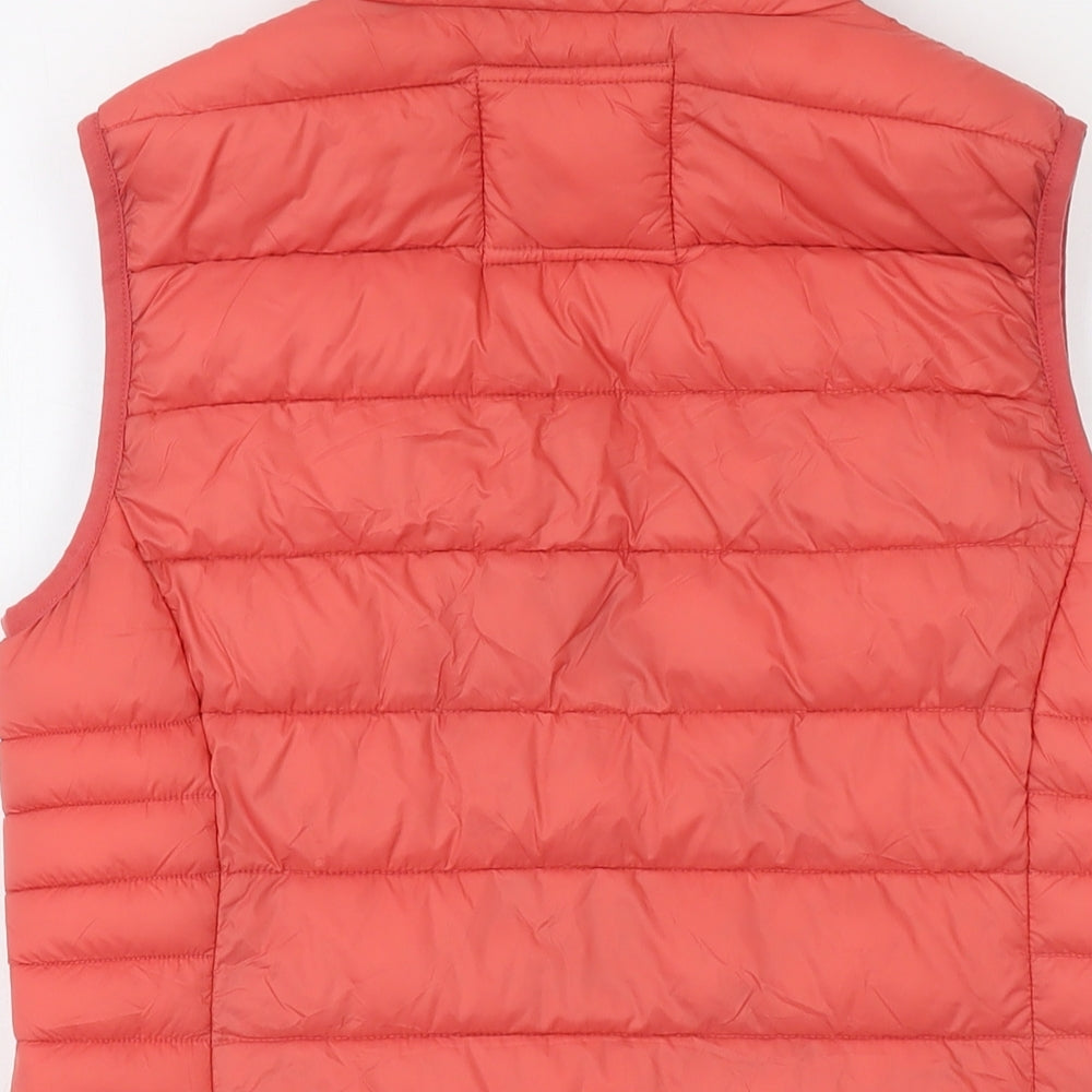 Crew Clothing Womens Orange Gilet Waistcoat Size 10 Zip